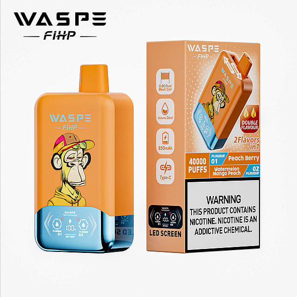 WASPE Double Flavor 40000 Puffs Disposable Vape LED display Type-C 16Flavors 36ml liquid E Cigarette - Image 5