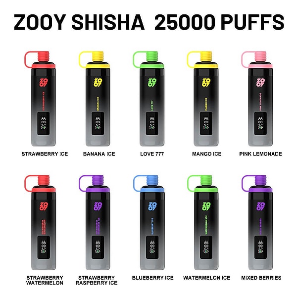 ZOOY shisha 25000 Puffs Disposable Vape 4Nicotine 10Flavors Digital screen E Cigarettes - Image 8