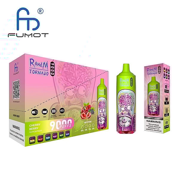 FUMOT RandM Tornado 9000 Puffs Vape 58Flavors in stock Bottom light E Cigarettes free shipping - Image 4
