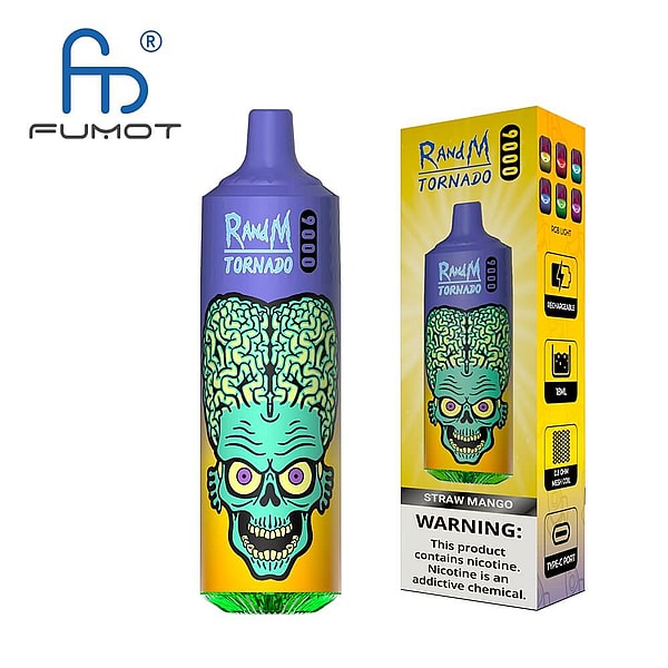 FUMOT RandM Tornado 9000 Puffs Vape 58Flavors in stock Bottom light E Cigarettes free shipping - Image 5