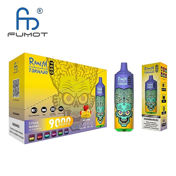 FUMOT RandM Tornado 9000 Puffs Vape 58Flavors in stock Bottom light E Cigarettes free shipping - Image 6
