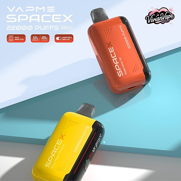 VAPME SPACEX 22000 Puffs Disposable Vape12Flavors Digital screen E Cigarettes free shipping - Image 4