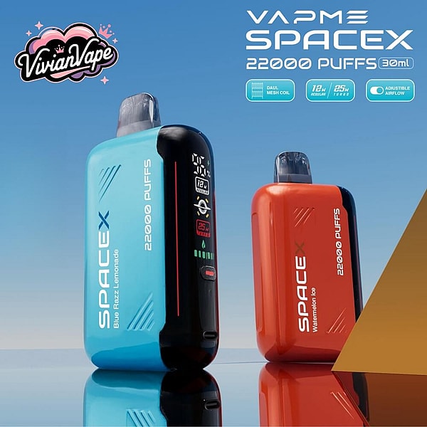VAPME SPACEX 22000 Puffs Disposable Vape12Flavors Digital screen E Cigarettes free shipping - Image 3